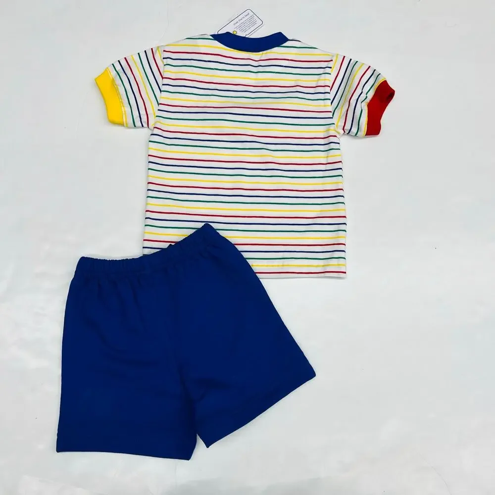 NWT Florence Eiseman 2T Stripe Knit Shirt Set with Turtle